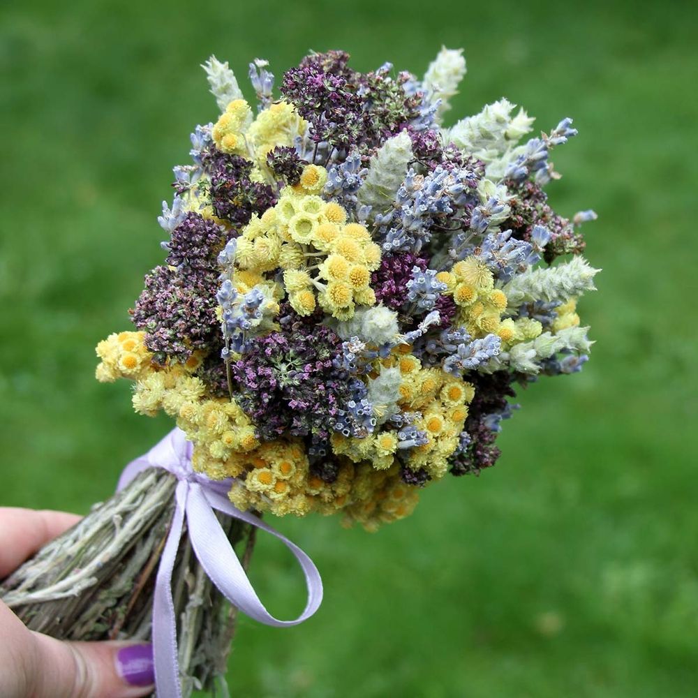 Букет сухоцветов 26х20 см - Летние безумие Букет сухоцветов 26х20 см - Летние безумие