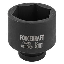 Головка ударная глубокая 1'', 68мм (6гр) FORCEKRAFT FK-48510068