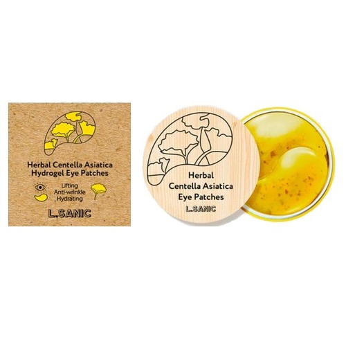 Патчи гидрогелевые для области вокруг глаз с экстрактом центеллы L.Sanic Herbal Centella Asiatica Hydrogel Eye Patches 60шт