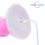 Розовый фантазийный вибратор с 7 режимами возвратно-поступательных движений - 23,5 см. (Цвет: розовый)