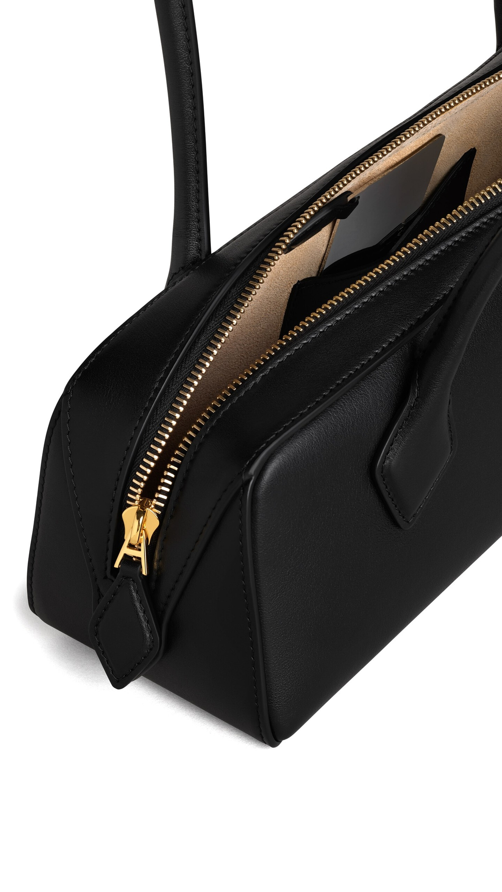ALAÏA СУМКА LE TECKEL ИЗ ТЕЛЯЧЬЕЙ КОЖИ, ЧЕРНЫЙ