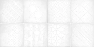 Настенная плитка ALMA Ceramica TWU09RCD010 Richard 50x24.9 белая глянцевая рельефная под мозаику