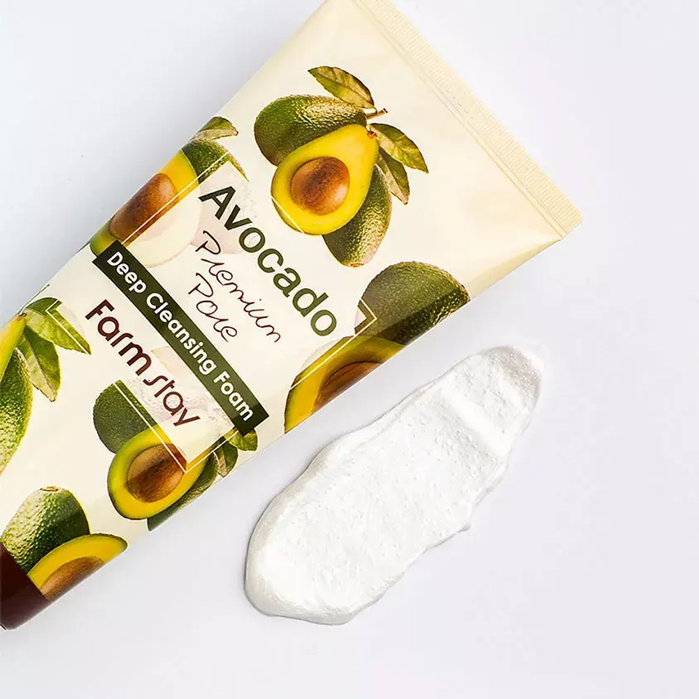 Пенка для умывания Farm stay AVOCADO CLEANSING FOAM 180мл