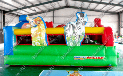 Коммерческий надувной батут "Царство зверей 2" 5*5*3,5 м