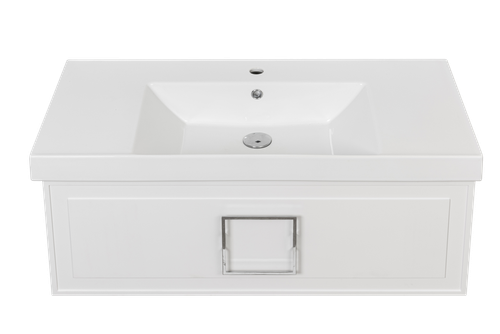 Тумба с раковиной La Fenice Cubo Bianca 100 см FNC-01-CUB-B-100 белая матовая