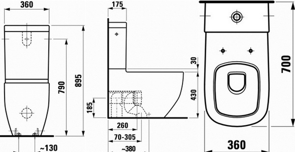 8248060000001 УНИТАЗ-КОМПАКТ LAUFEN PALOMBA