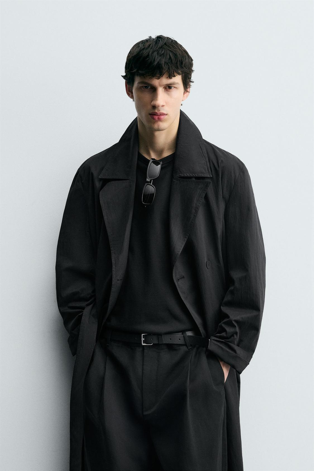 ZARA ТРЕНЧ OVERSIZE, ЧЕРНЫЙ