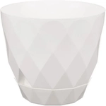 Горшок для цветов Laurel D145 мм, 1.3 л с поддоном (белый)