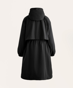 Oysho Водонепроницаемый длинный плащ с подкладкой FELLEX® AEROGEL 10K, черный