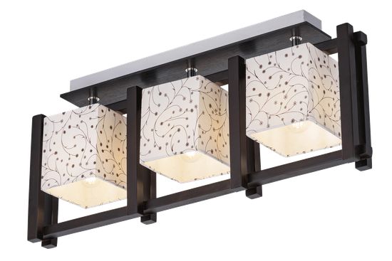 85557/3C WENGUE+CHROME (1/6) Люстра