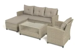 "Атланта" лаунж-зона из искусственного ротанга, цвет соломенный