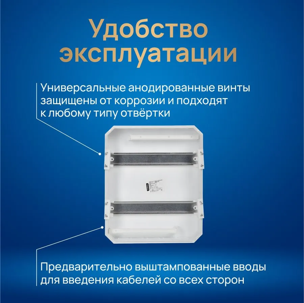 Щит распределительный ЩРВ-П-24 встраиваемый IP41 GENERICA белый- 1шт