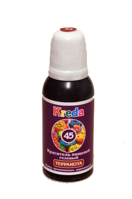 Краситель пищевой синт-й гелевый "Kreda", ТЕРРАКОТА (20 гр.)№45