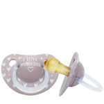 9112923 Соска-пустышка классическая, от 0 мес., латекс I love mam/dad