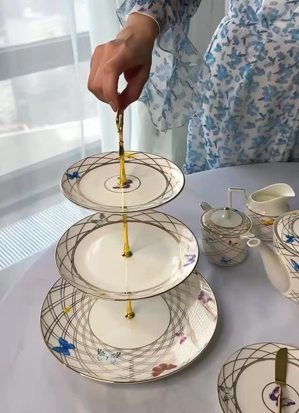 Подставка под пирожные First Lady Танец бабочек