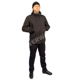 Куртка тактическая Рейнджер Ткань софт-шелл SoftShell на флисе чёрная 756-001