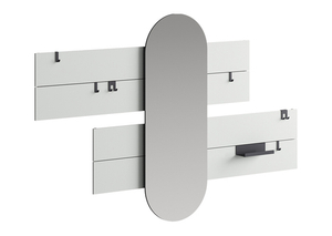 Вешалка Stripe L горизонтальная с зеркалом 60*160 см (светло-серый)