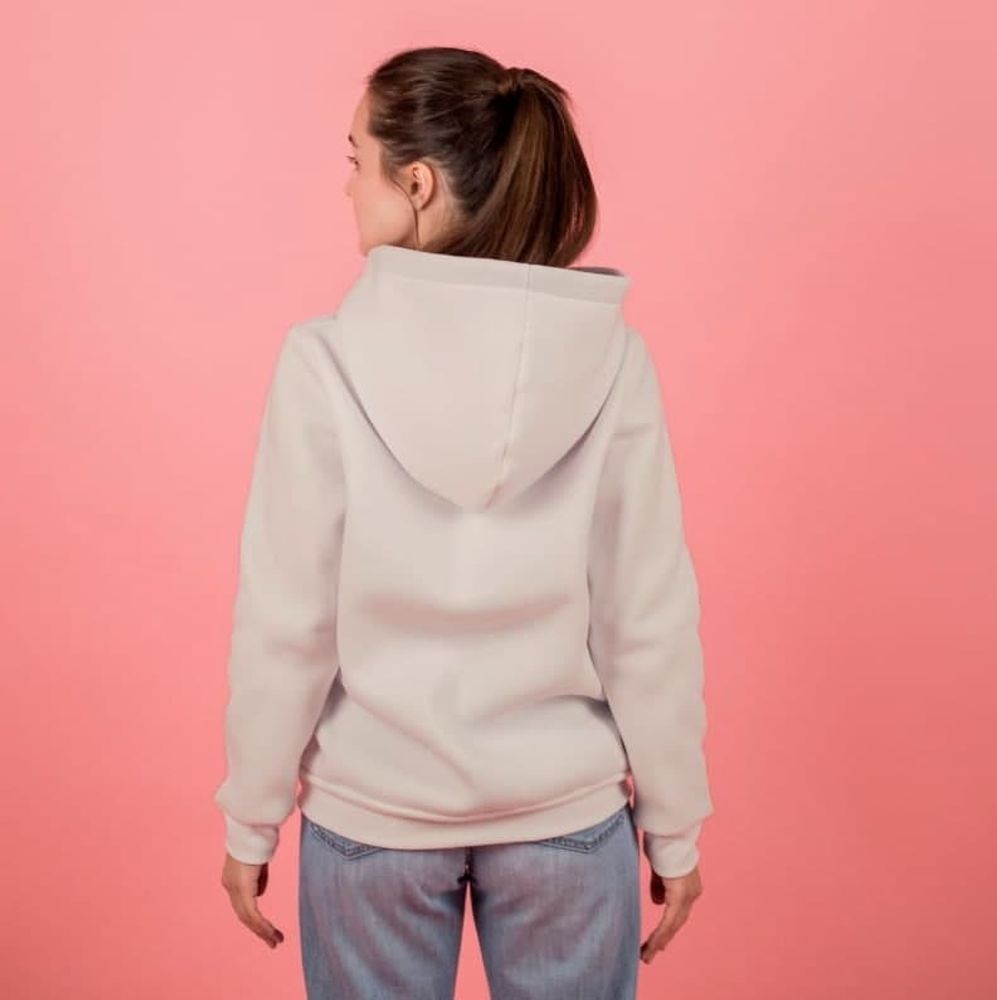 ХУДИ С КАПЮШОНОМ ФЛИС,280, молочный, M-302_54 (2XL)