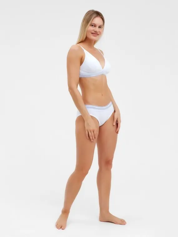 Комплект женский (топ, трусы), цвет белый МИКС, размер 44-46