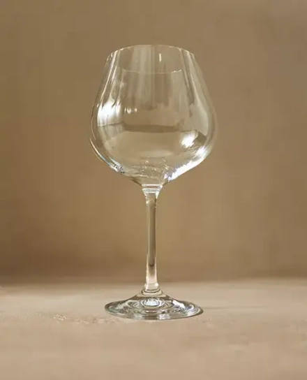 ZARA HOME БОКАЛ ИЗ СТЕКЛА BOHEMIA CRYSTAL С ВОЛНИСТЫМ РЕЛЬЕФОМ, ПРОЗРАЧНЫЙ