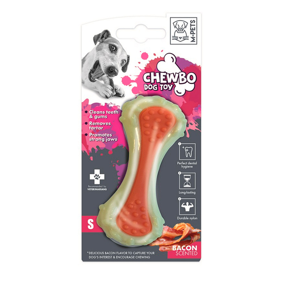 Игрушка M-PETS Кость"CHEWBO" размер S 10,4 см с ароматом бекона, для собак