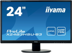 Монитор Iiyama 24;; ProLite X2483HSU-B3 1920x1080 A-MVA WLED 75Гц 4ms VGA HDMI DisplayPort
