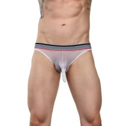 Мужские трусы джоки белые прозрачные LaBlinque LB15702