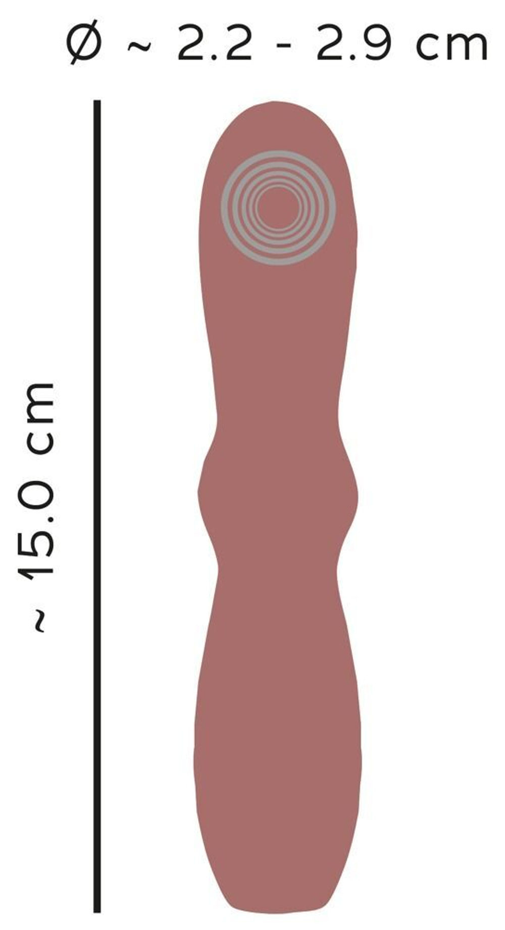 Коричневый вибратор Hazel 04 - 15 см. (Цвет: коричневый)