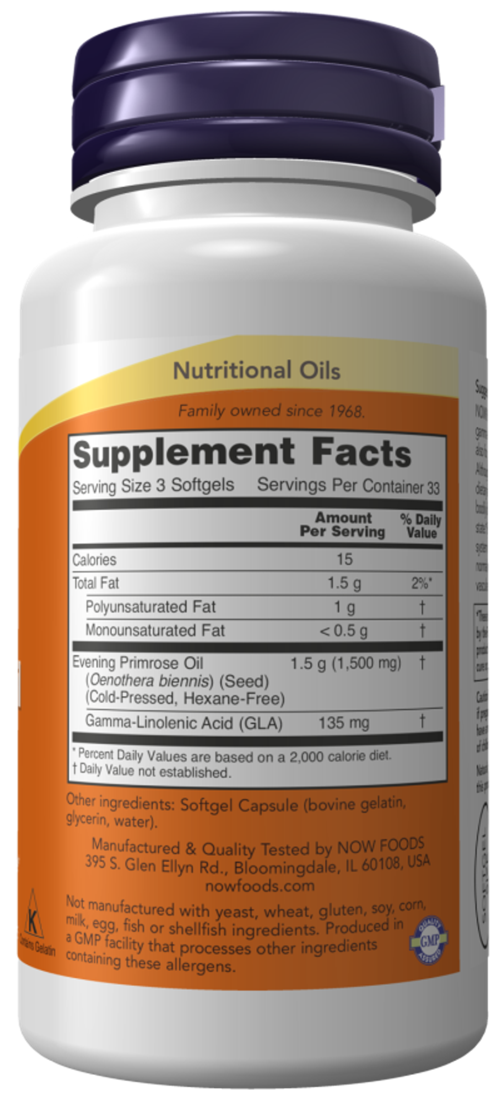 Evening Primrose Oil 500 мг 250 капсул Now Foods