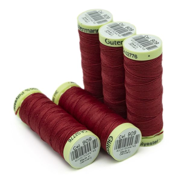 Нитки отделочные Gutermann Top Stitch 30 (30 метров), 5 кат. | 909 малиновый