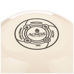 НАБОР МИСОК ЭМАЛИР.С ПЛАСТ. КРЫШК,С ЭФ-ОМ МЕТАЛЛИК СЕРИЯ "DELUXE" ЦВ:МОЛОЧНЫЙ 4ПР. 1.7/3,0Л. 20/24СМ