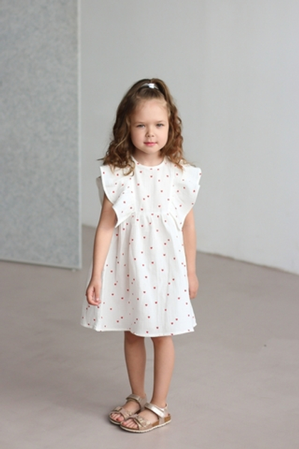 Платье из муслина «Сердечки»