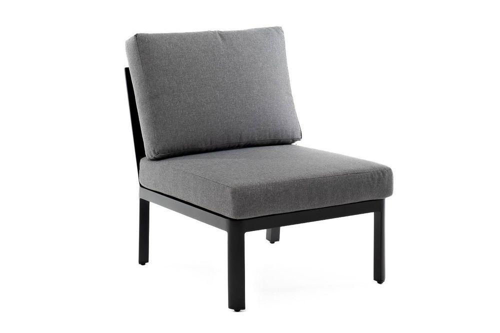 "Париж" модуль диванный алюминиевый центральный, цвет серый