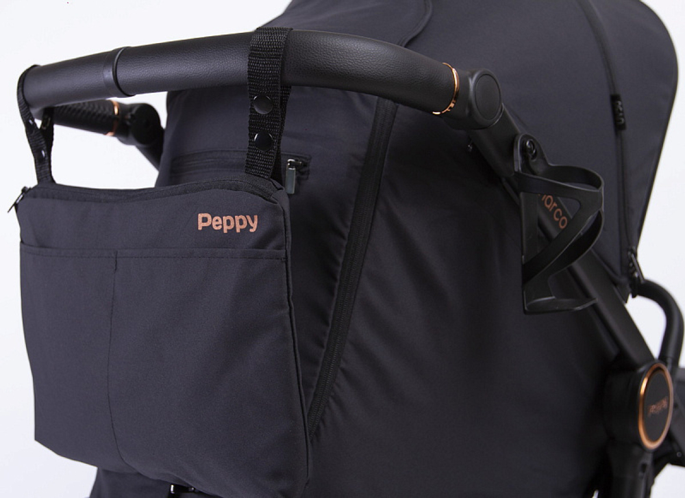 Детская прогулочная коляска Peppy Marco rose black