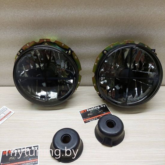 Передние фары внешние VW Golf 1 smoke