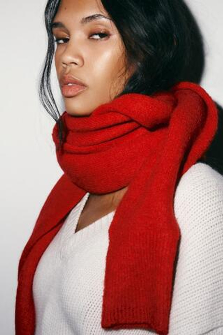 ZARA ОДНОТОННЫЙ ШАРФ, КРАСНЫЙ