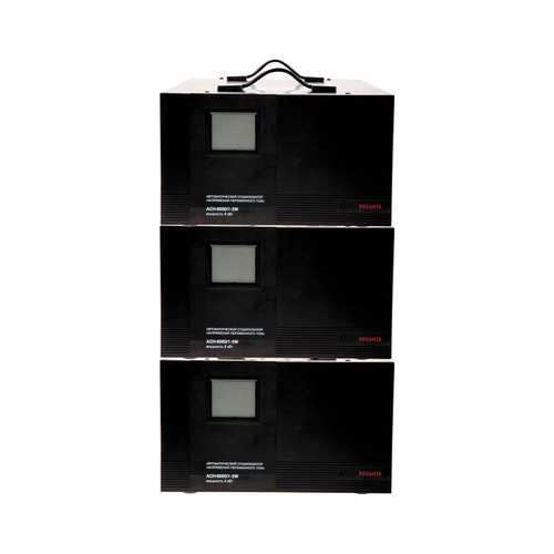 Трёхфазный комплект стабилизаторов Ресанта на 30кВт АСН-10000/1-ЭМх3