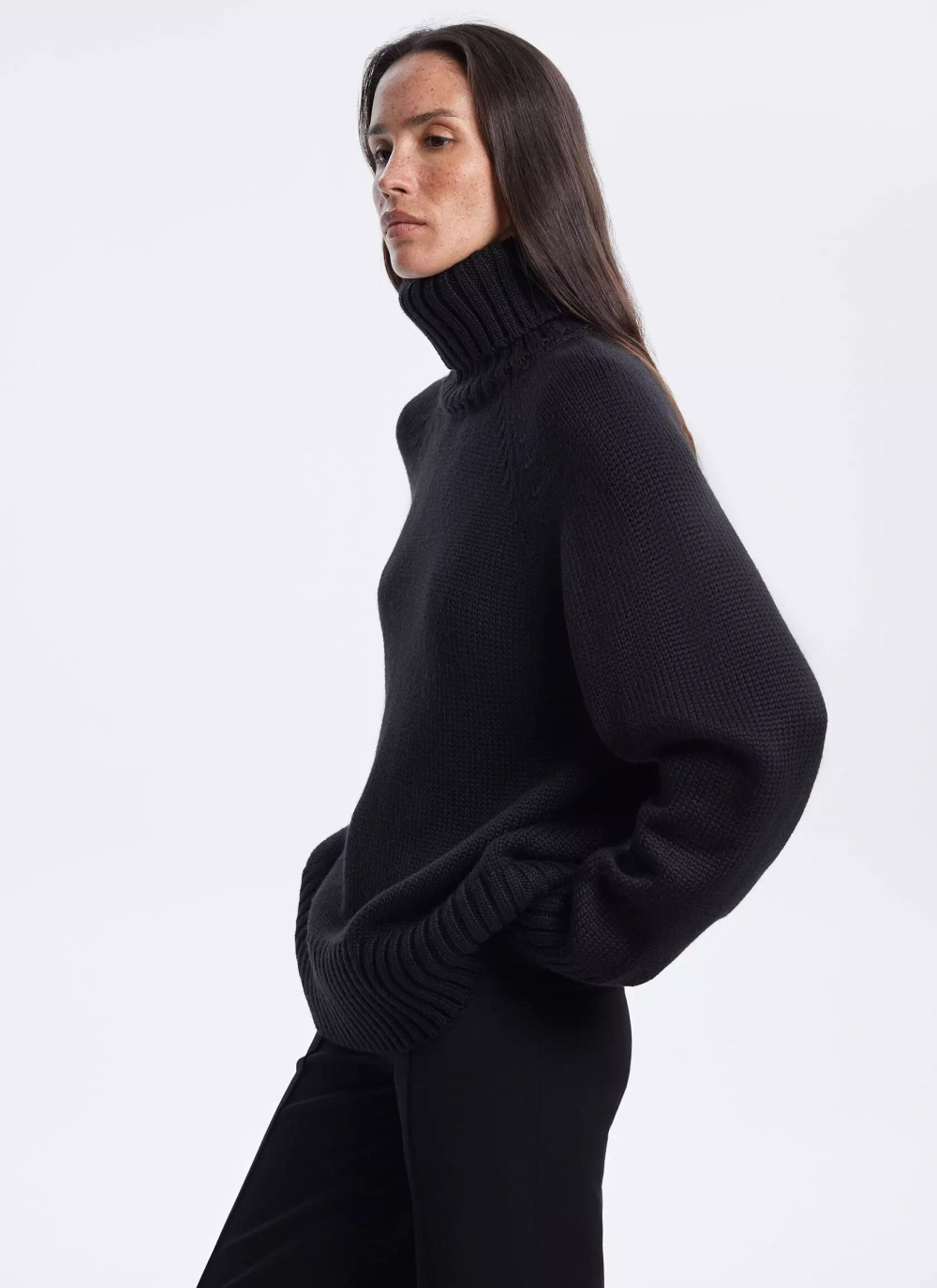 Свитер из шерсти мериноса, Черный