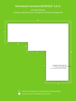 Натяжные потолки 4 м2, 16.3 м2, 5.8 м2