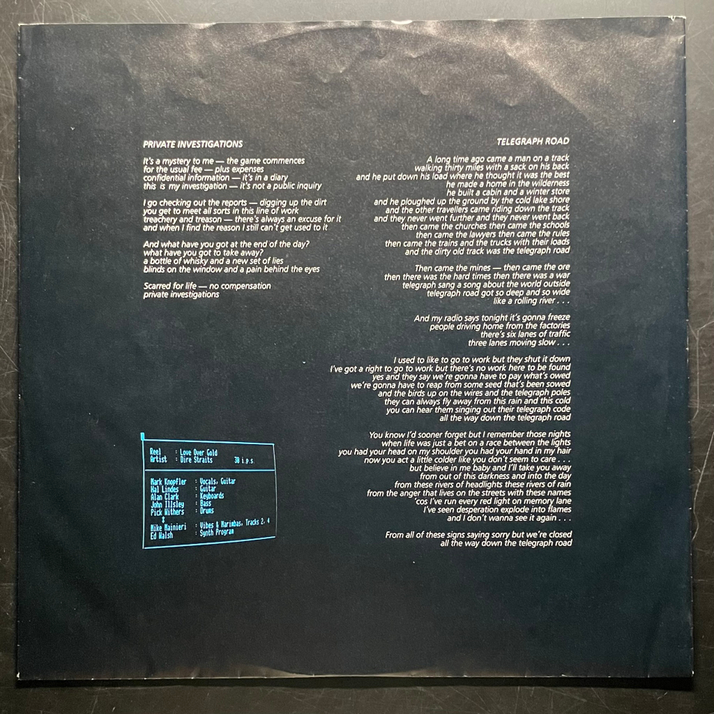 Dire Straits ‎– Love Over Gold (Германия 1982г.)