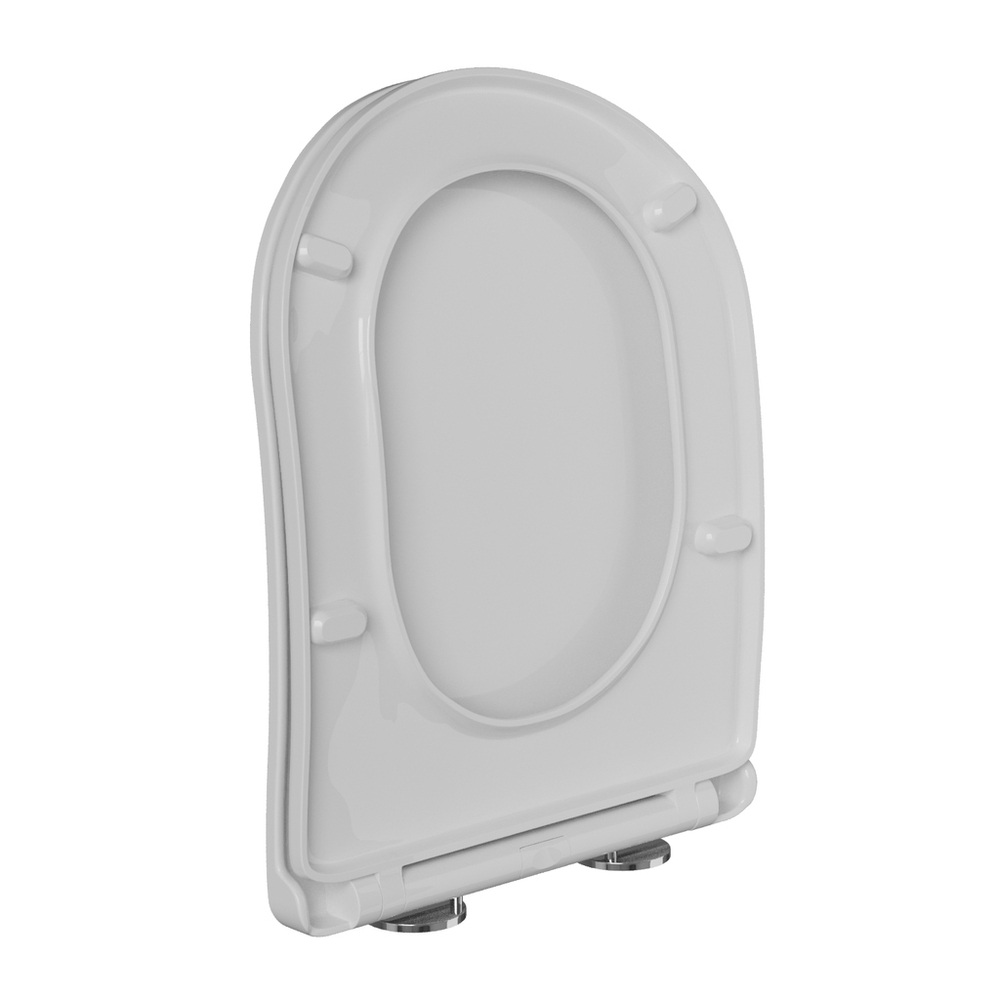 Сиденье для унитаза  WAVE SILUET дюропласт, микролифт, БЕЛЫЙ глянец