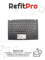 Верхняя панель с клавиатурой (топкейс) для ноутбука Lenovo ThinkPad X1 Carbon 6th Gen FingerPrint, черная, с подсветкой, раскладка - русская (01YR663)