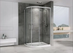 Душевой уголок ABBER Schwarzer Diamant AG01118 110x80 стекло прозрачное/профиль хром