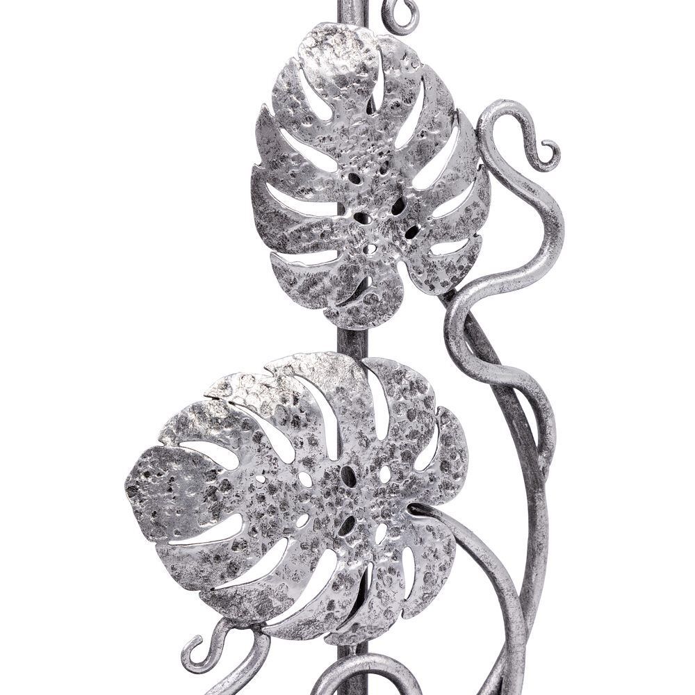 Настольная лампа Monstera Deliciosa (Монстера) Черный Античное серебро с абажуром Vintage Белый