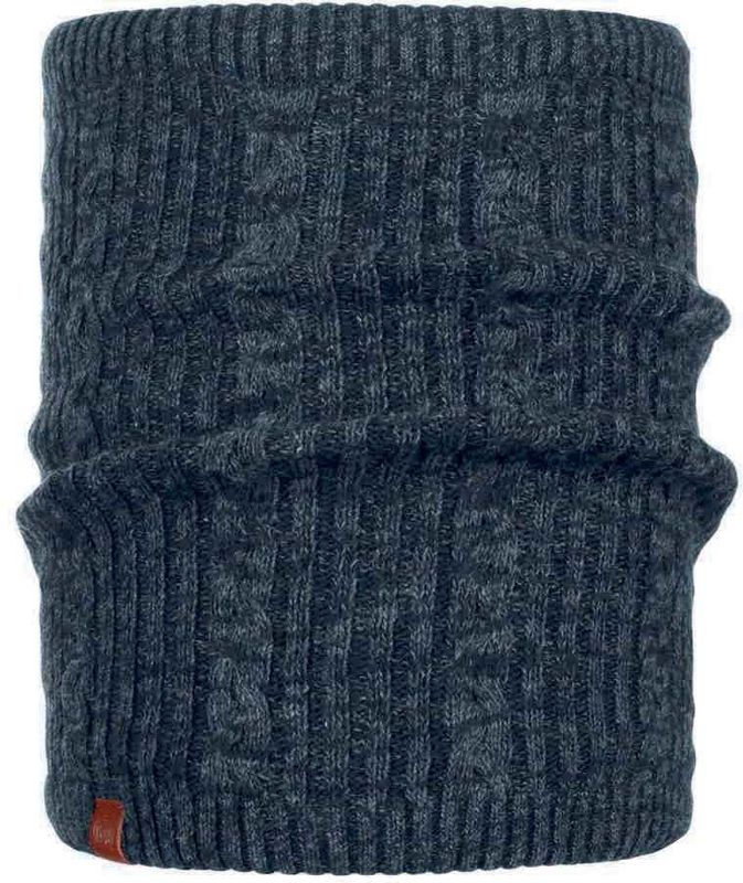 Шарф-труба вязаный с флисом Buff Neckwarmer Knitted Polar Braidy Black Фото 1