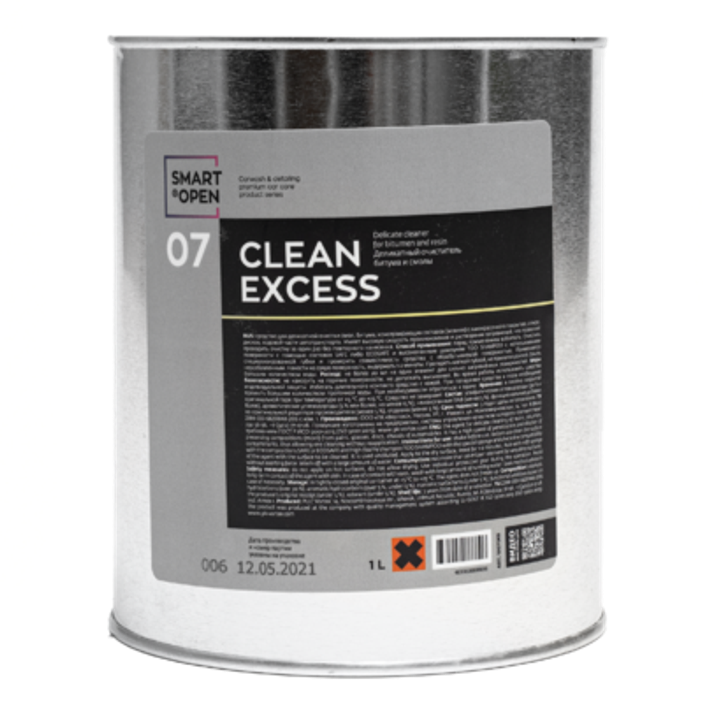 Smart Open CLEAN EXCESS 07, 1л (Деликатный очиститель битума и смолы)