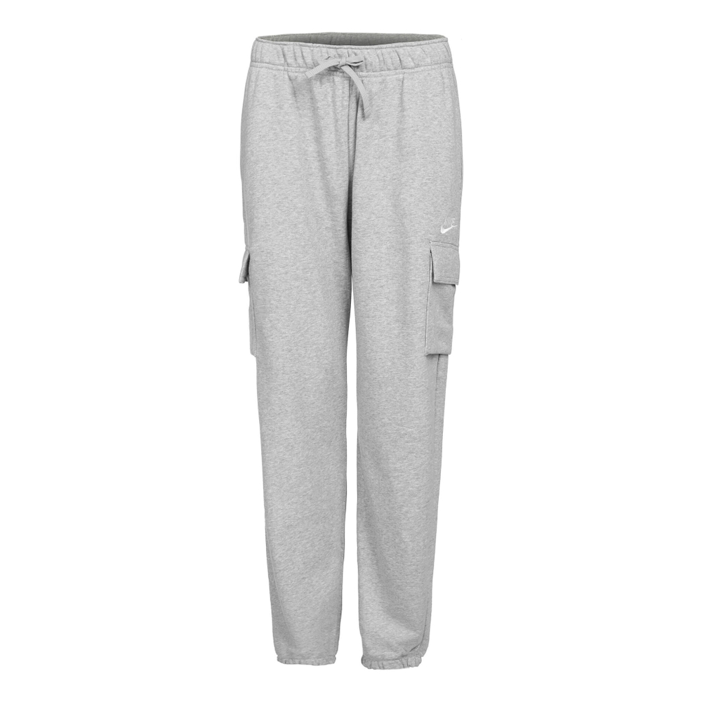 Женские теннисные брюки Nike Sportswear Club Flouncy MR Cargo Training Pants Women - Grey, White