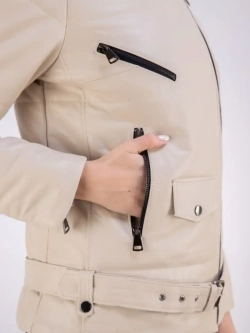 Куртка женская натуральная кожаная утепленная косуха Турция