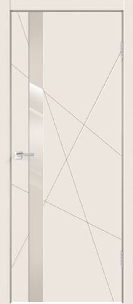 Межкомнатная дверь Velldoris Scandi S Z1 Лакобель слоновая кость Эмаль слоновая кость