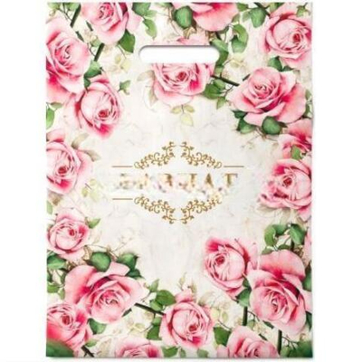 Пакет с прорубной ручкой ПВД 30х40 (35 мкм) "Бархат" (50/1000 шт.) Интерпак